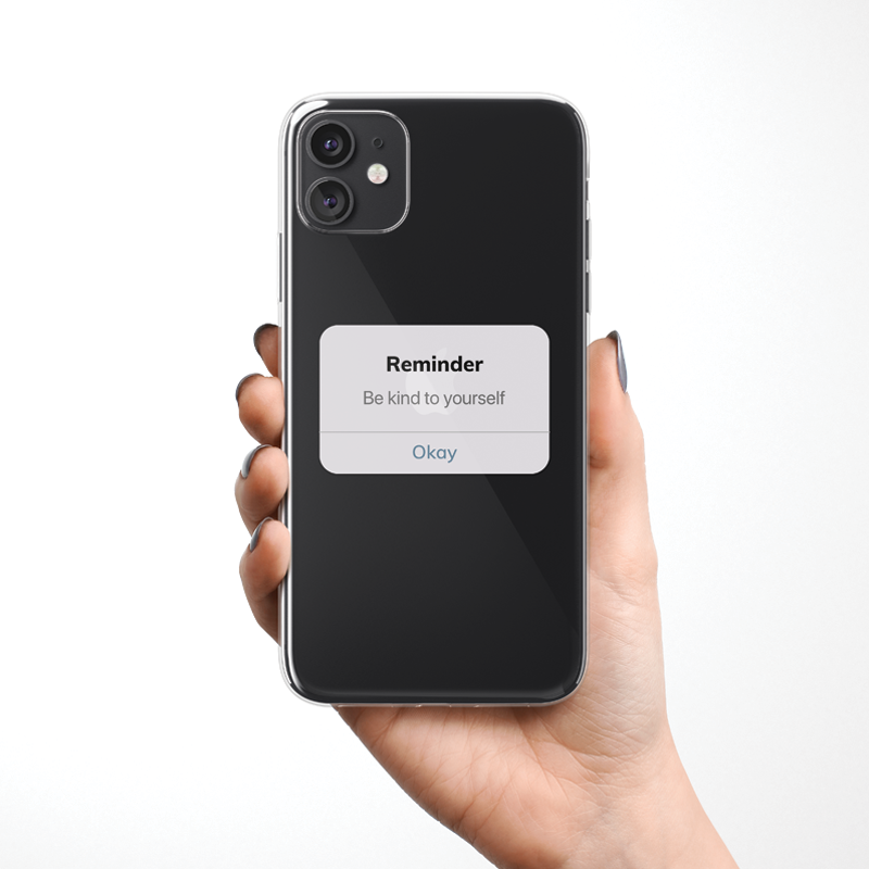 Custom Reminder Clear Silicone Case