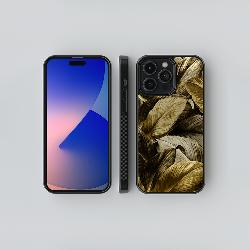 Shimmering Leaves Glass Case