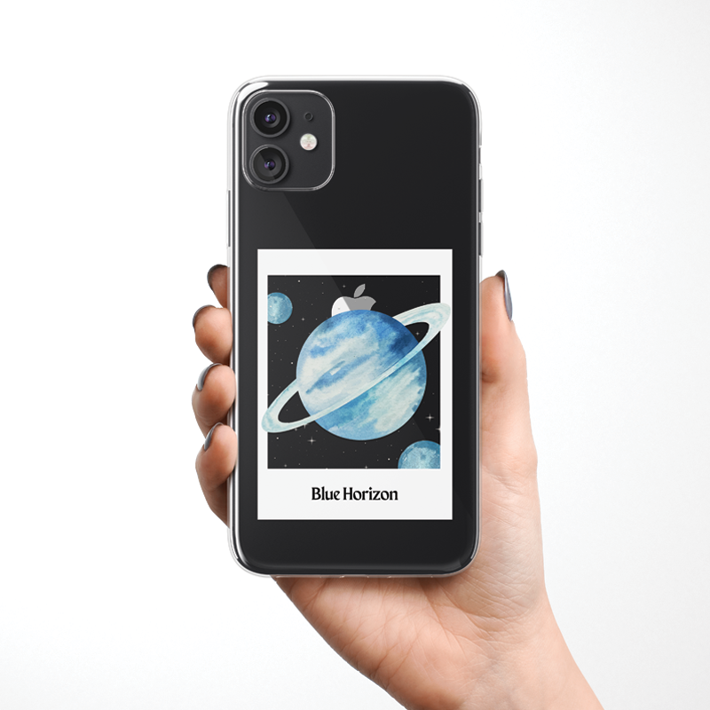 Custom Blue Horizon Clear Silicone Case