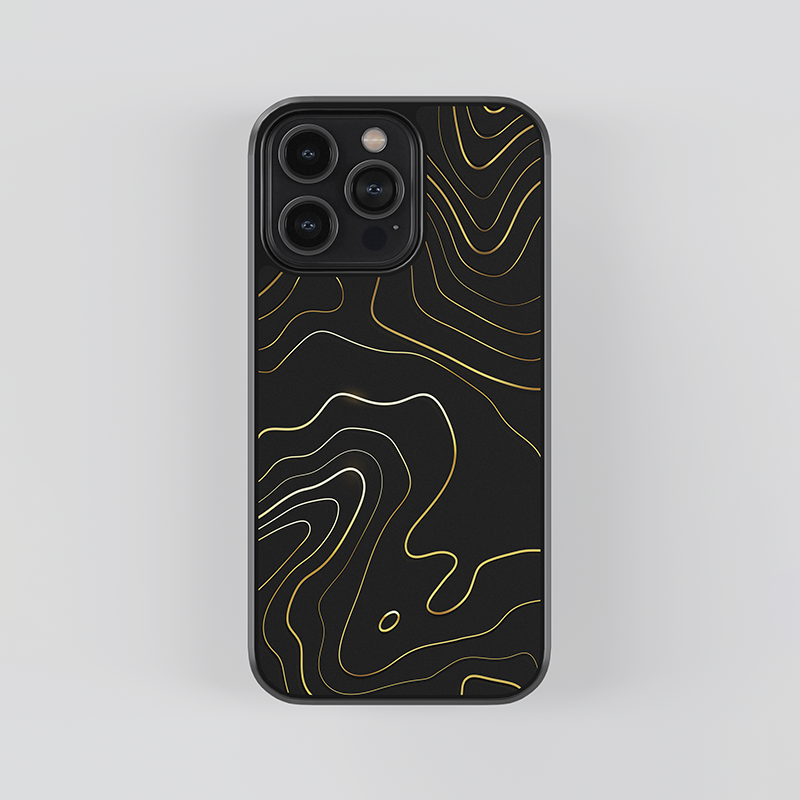Golden Topography Glass Case