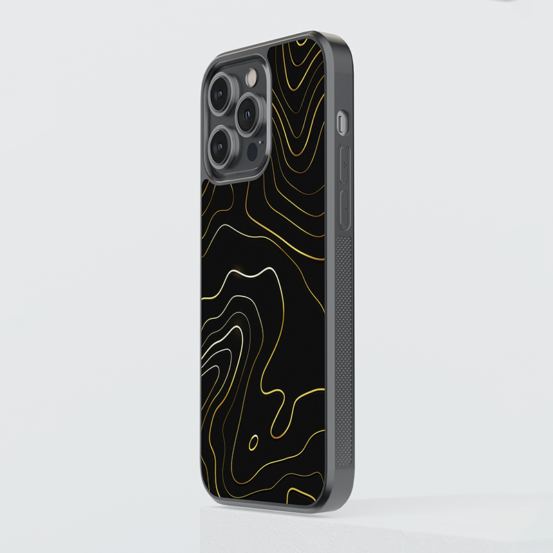 Golden Topography Glass Case
