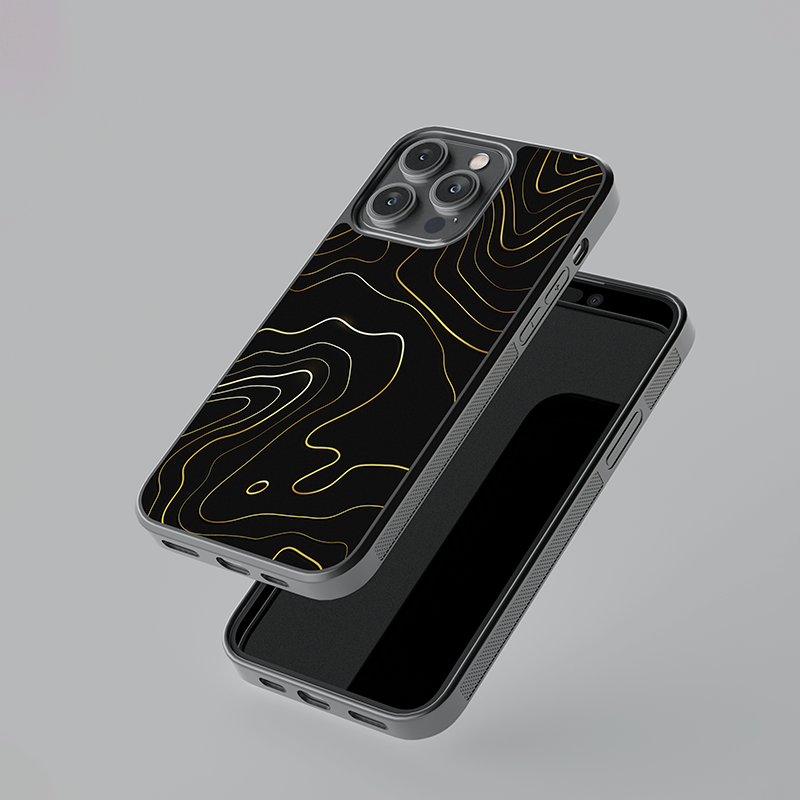 Golden Topography Glass Case