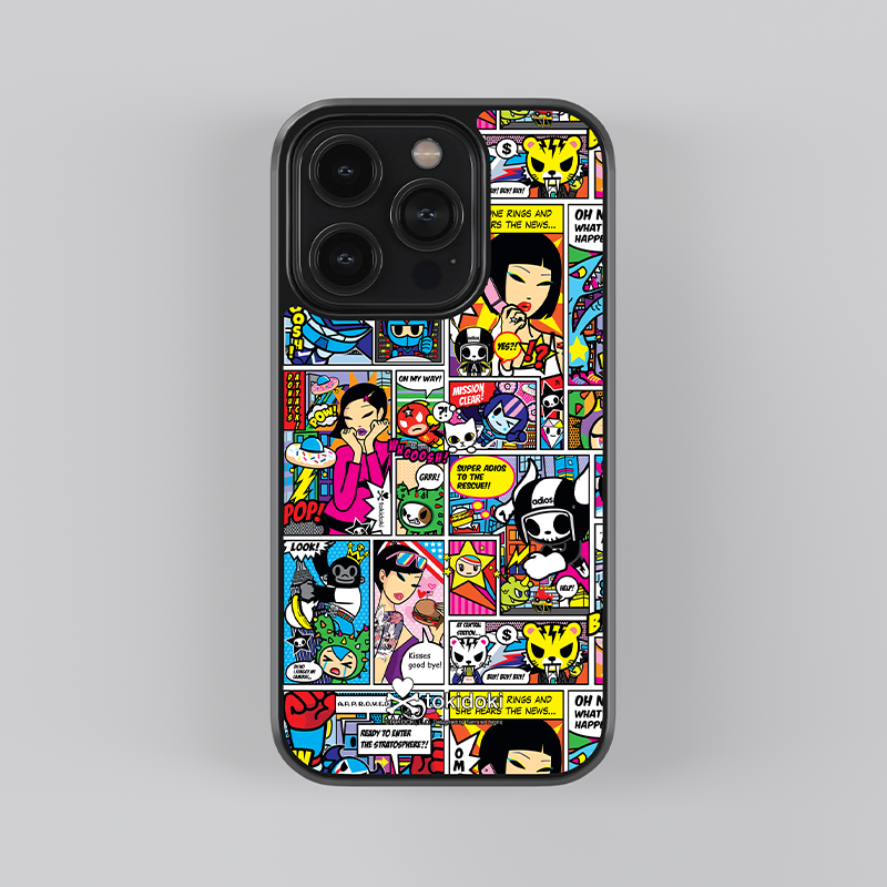 tokidoki Comic Pattern Glass Case