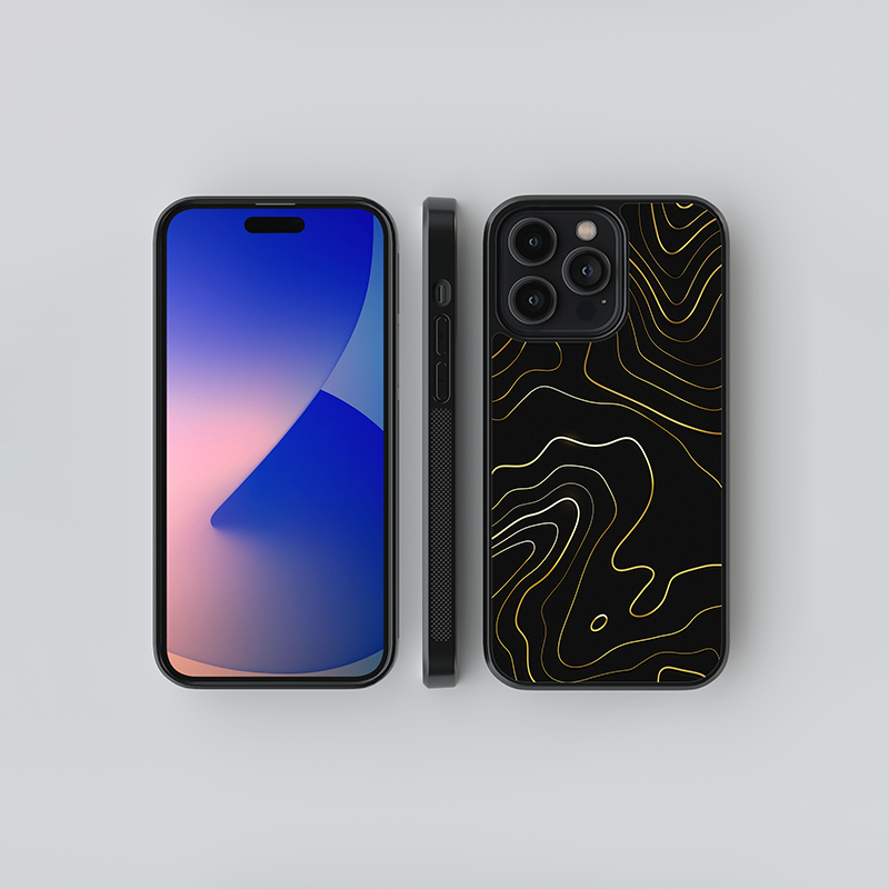 Golden Topography Glass Case