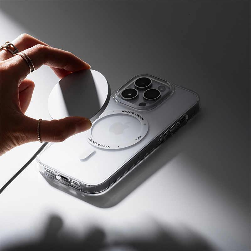 Native Union (Re) Clear Case for iPhone 15 Pro The transparent recycled iPhone case with built-in magnets