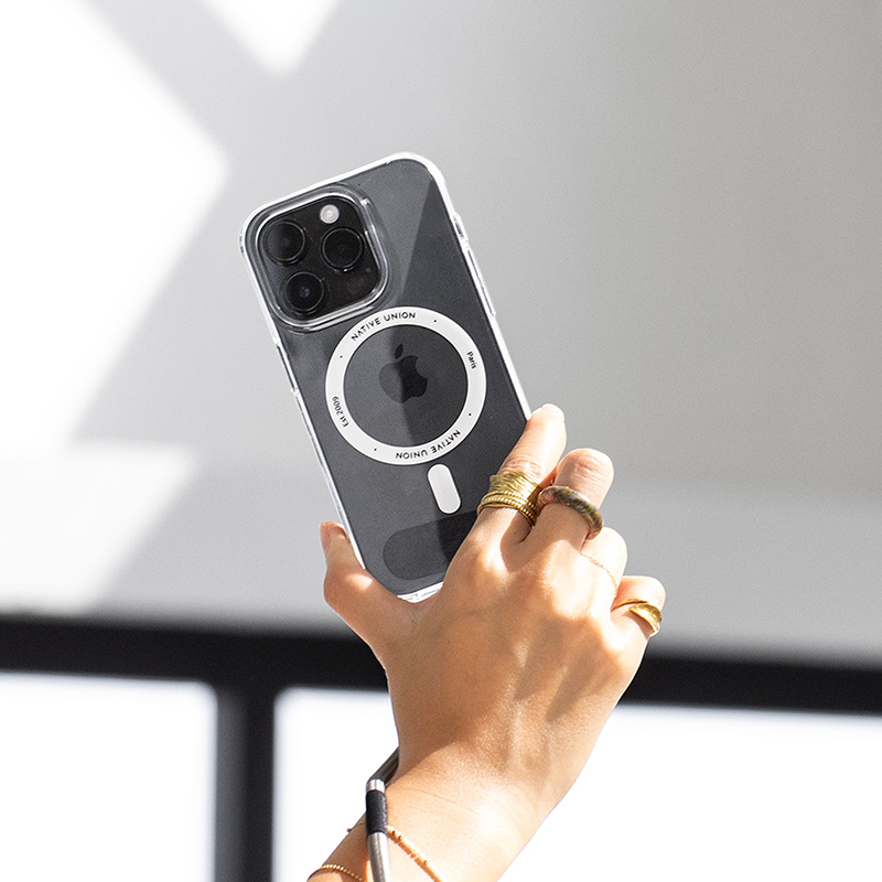 Native Union (Re) Clear Case for iPhone 15 Pro The transparent recycled iPhone case with built-in magnets