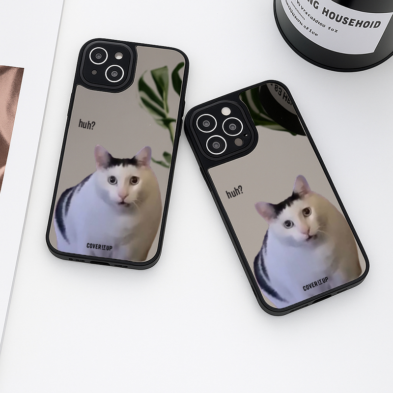The “Huh?” Kitty Mirror Phone Case