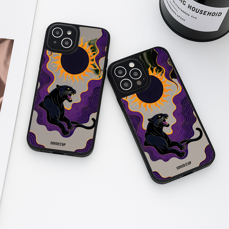 Midnight Panther Mirror Phone Case