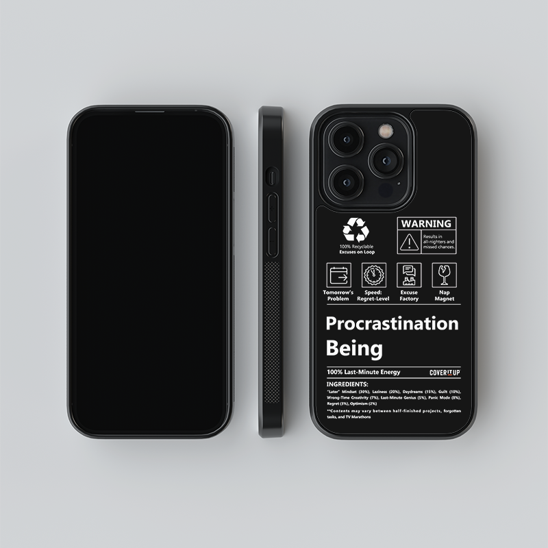The Procrastination Glass Case