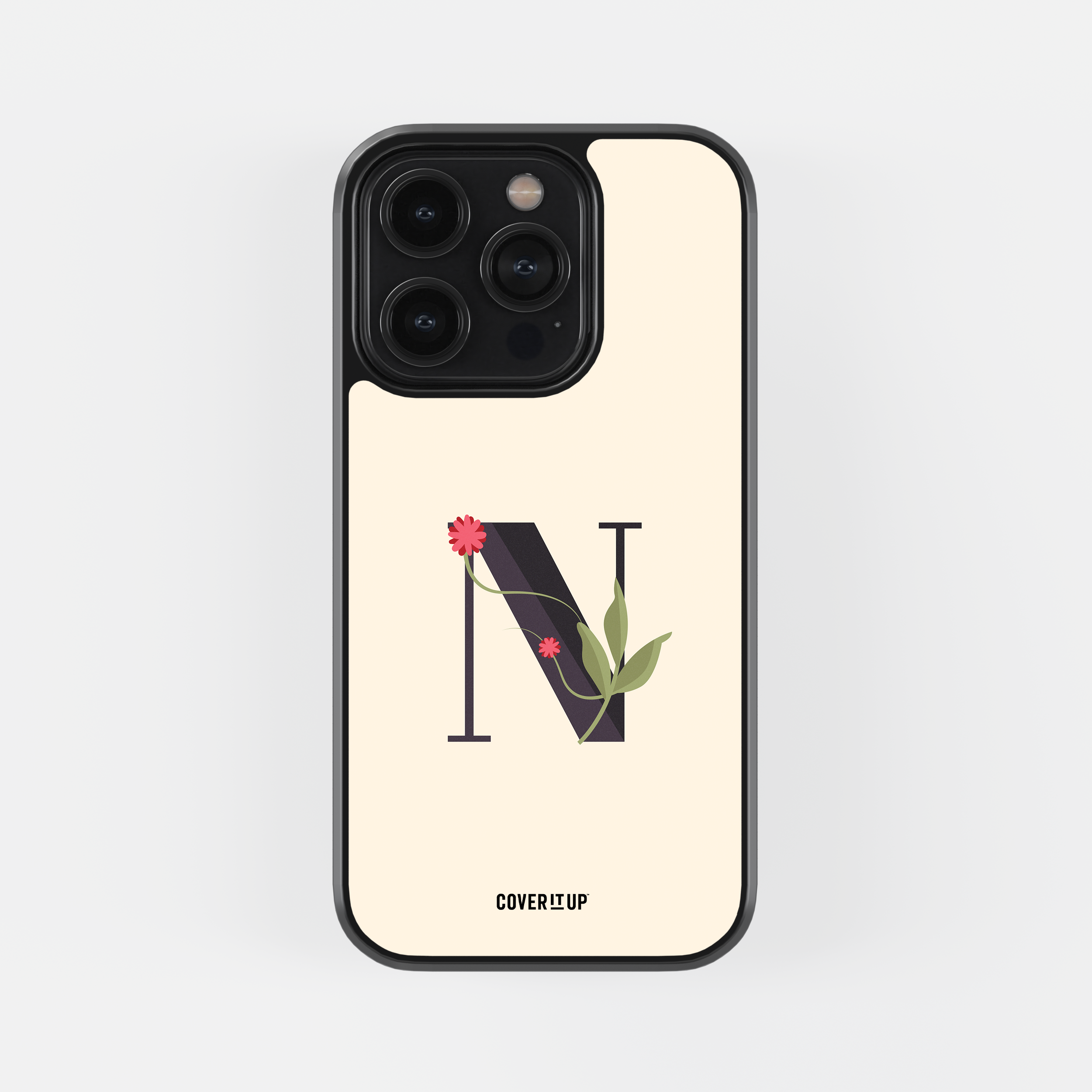 Limited Edition Floral Initial Glass Case