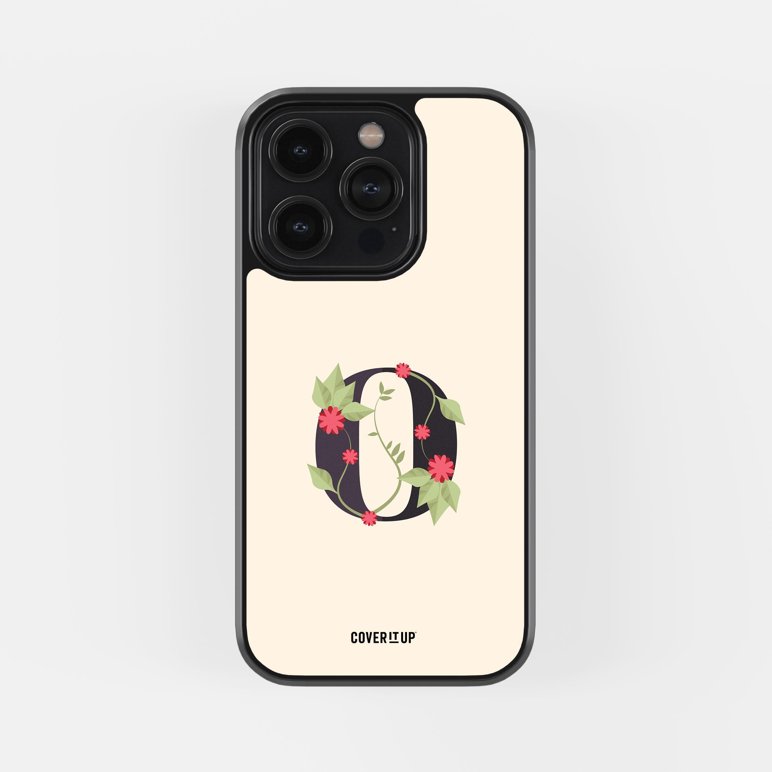 Limited Edition Floral Initial Glass Case