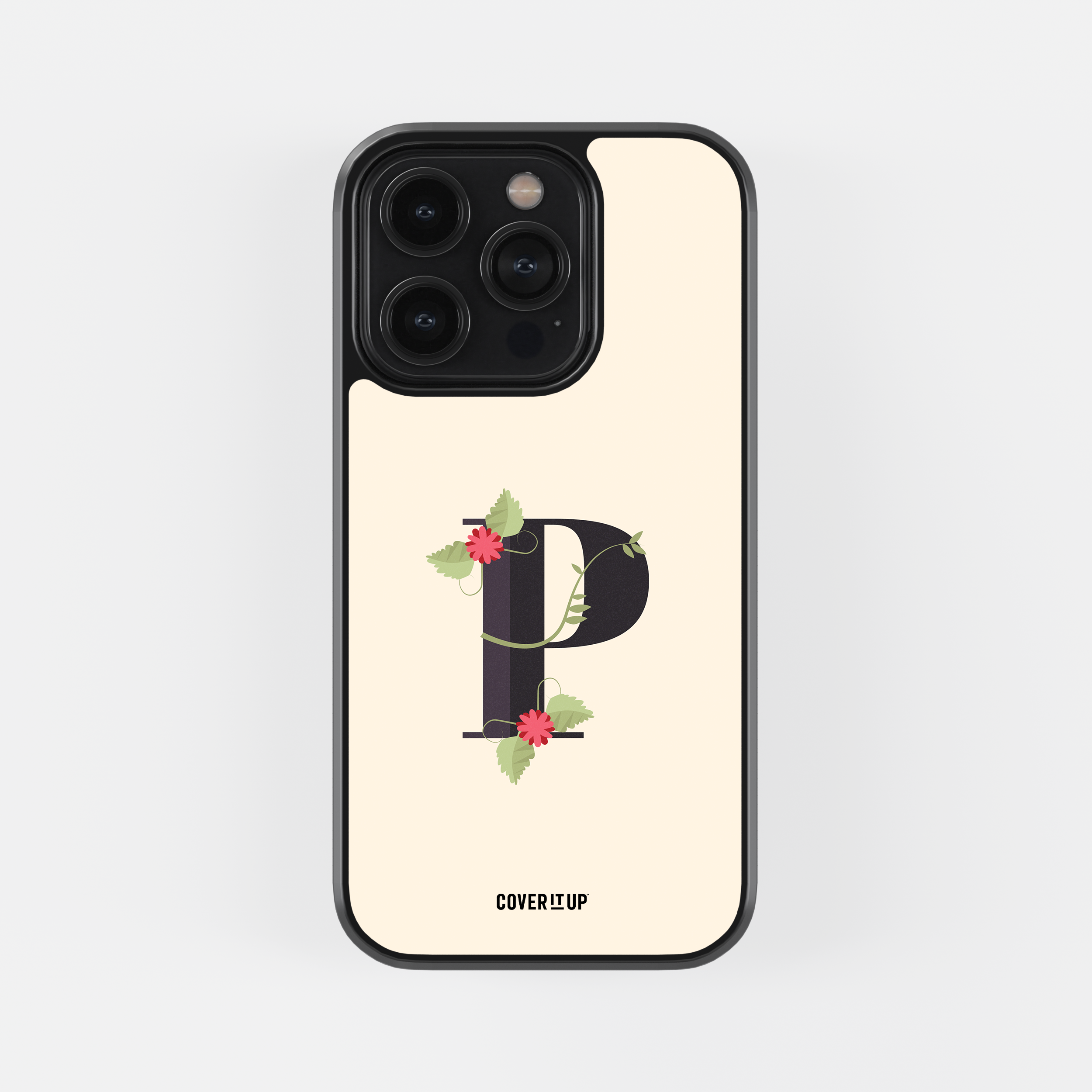 Limited Edition Floral Initial Glass Case