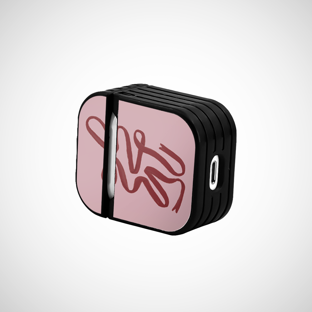 Cute Ribbon Glass Airpods 1st Gen Case Covers