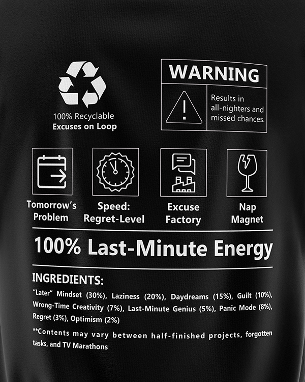 The Procrastination Oversize T-Shirt