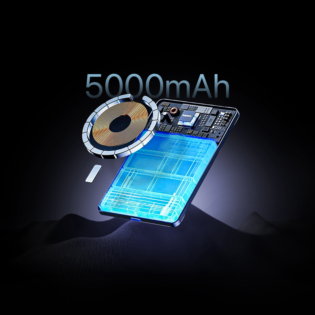 Remax® Ultra-Slim Magnetic Magsafe 20W Wireless Battery Power Bank - 5000mAh