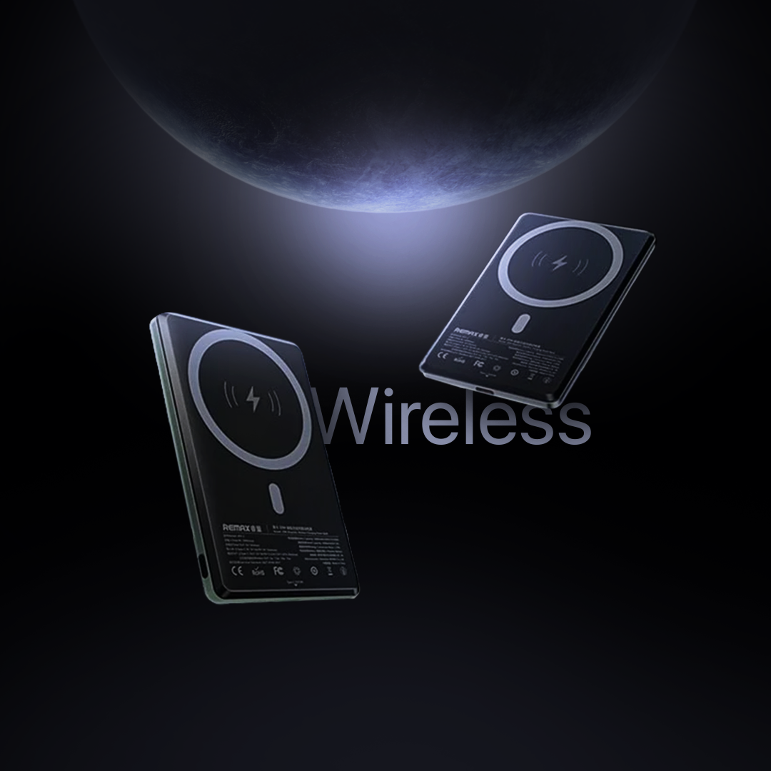 Remax® Ultra-Slim Magnetic Magsafe 20W Wireless Battery Power Bank - 5000mAh