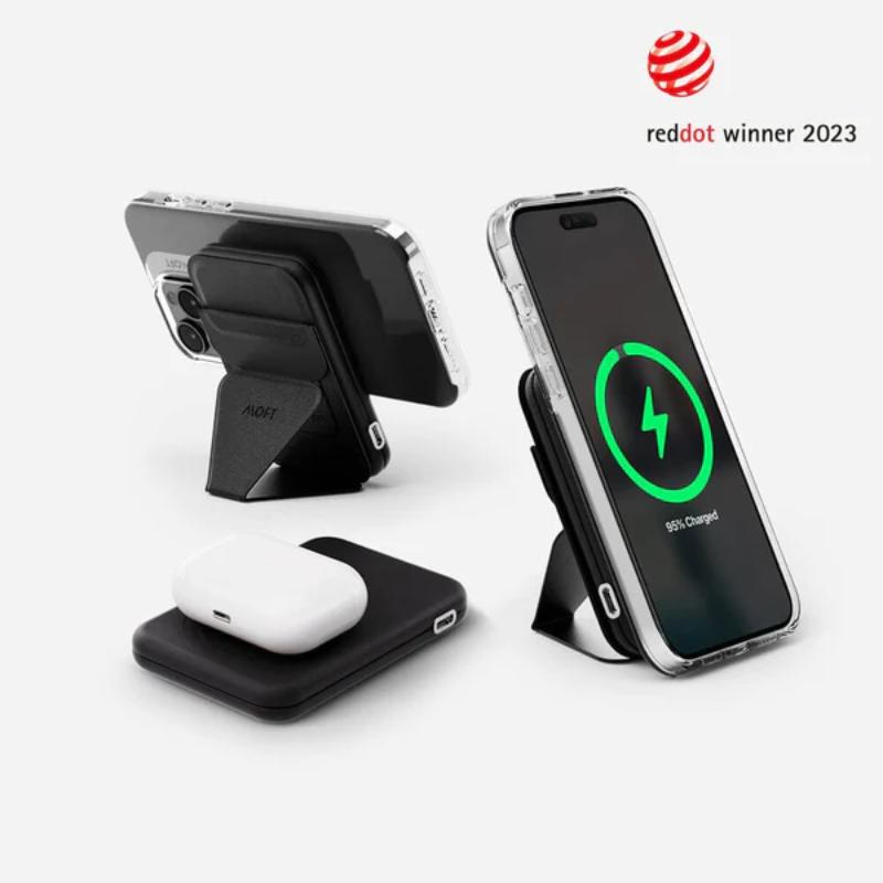 MOFT Snap Stand Power Set (MagSafe Compatible) - 3400mah Magsafe Powerbank +Snap-on Phone Stand & Wallet
