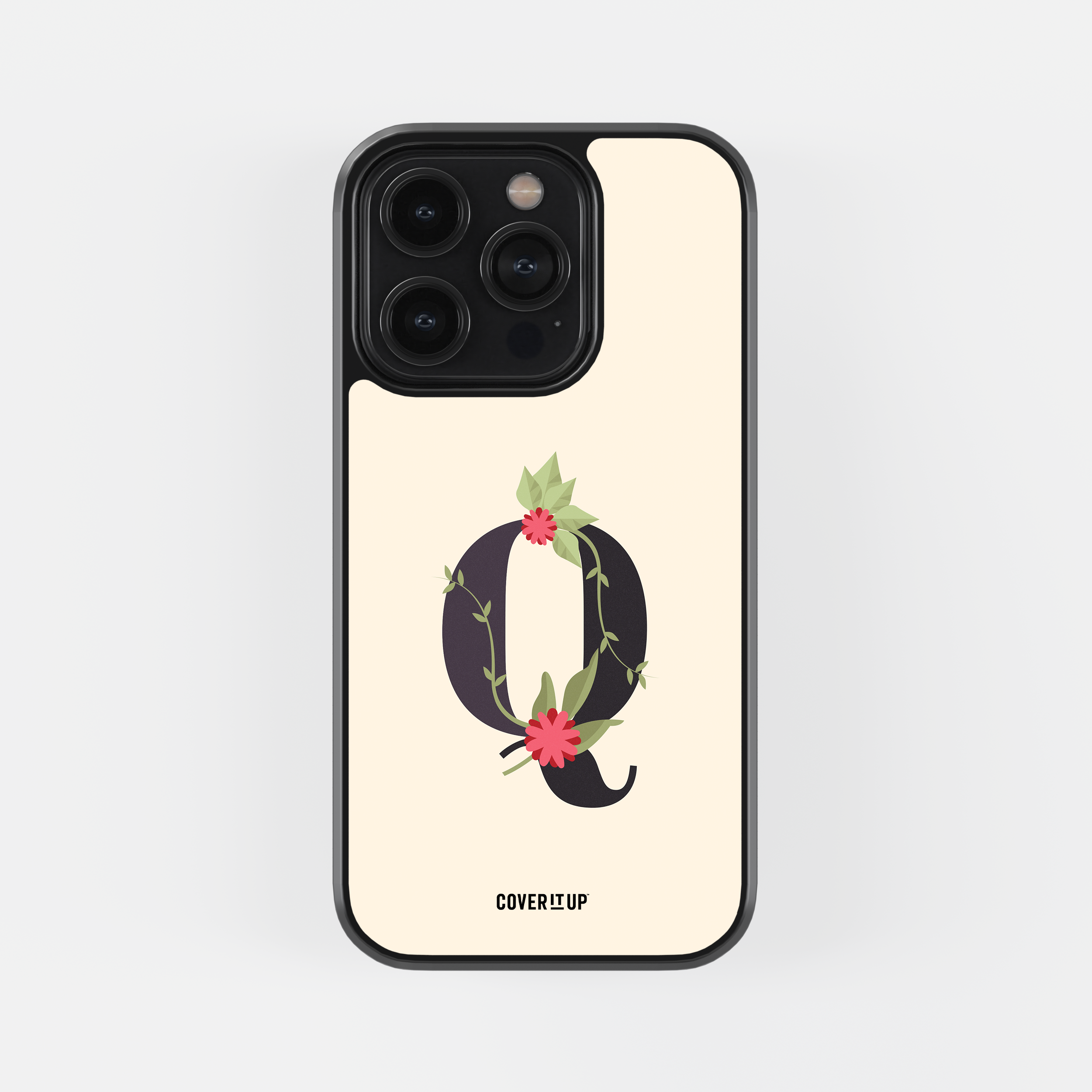 Limited Edition Floral Initial Glass Case