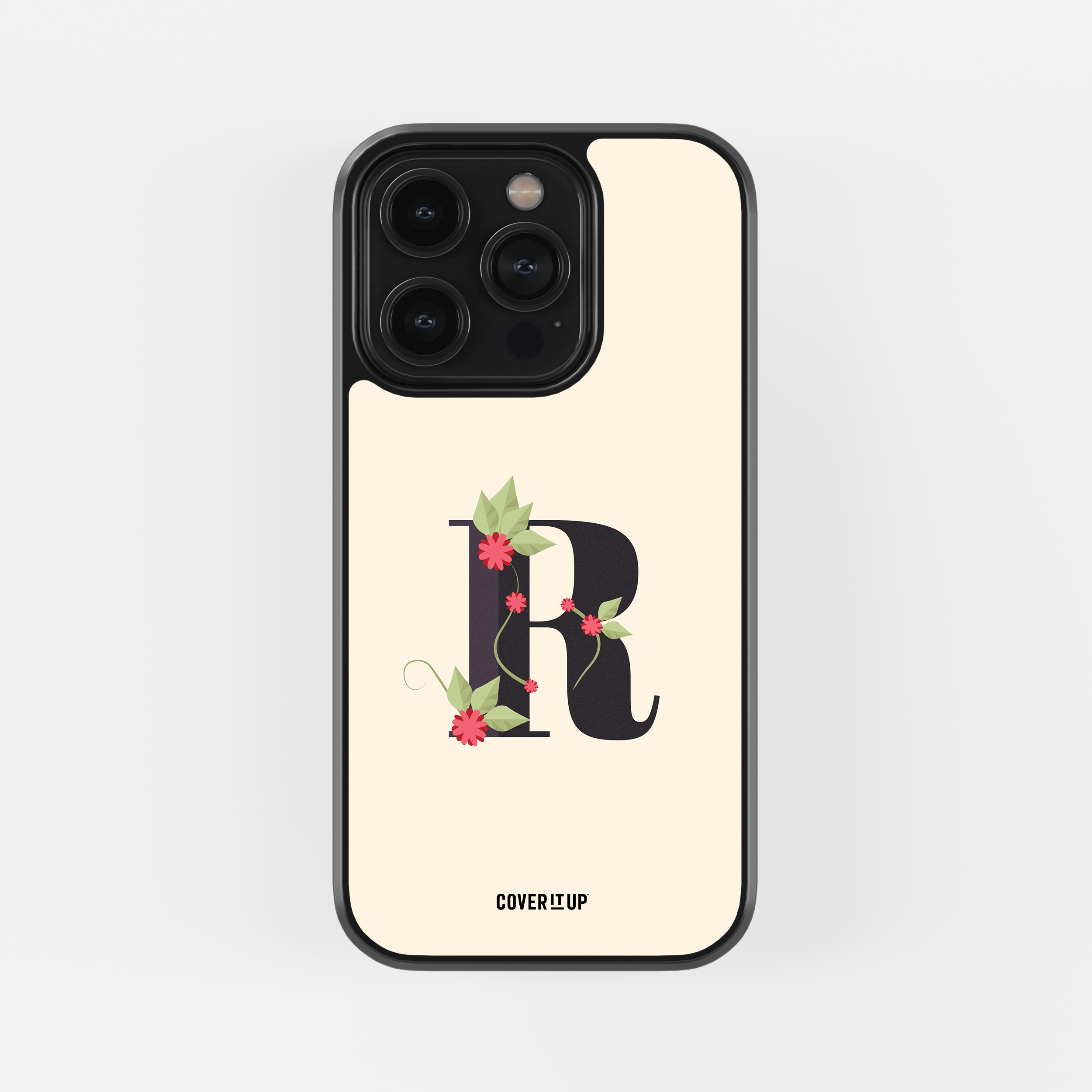 Limited Edition Floral Initial Glass Case