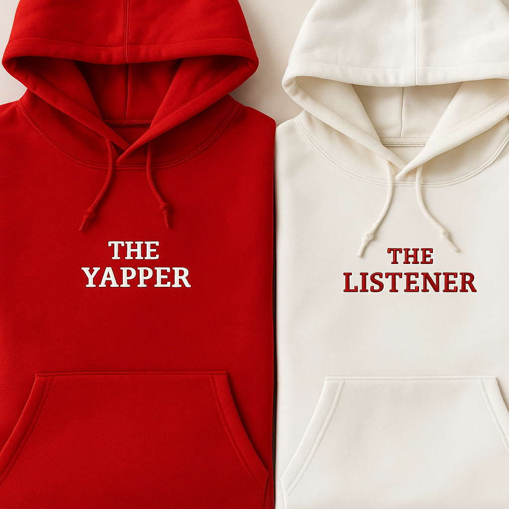The Yapper & The Listener Couple Hoodies