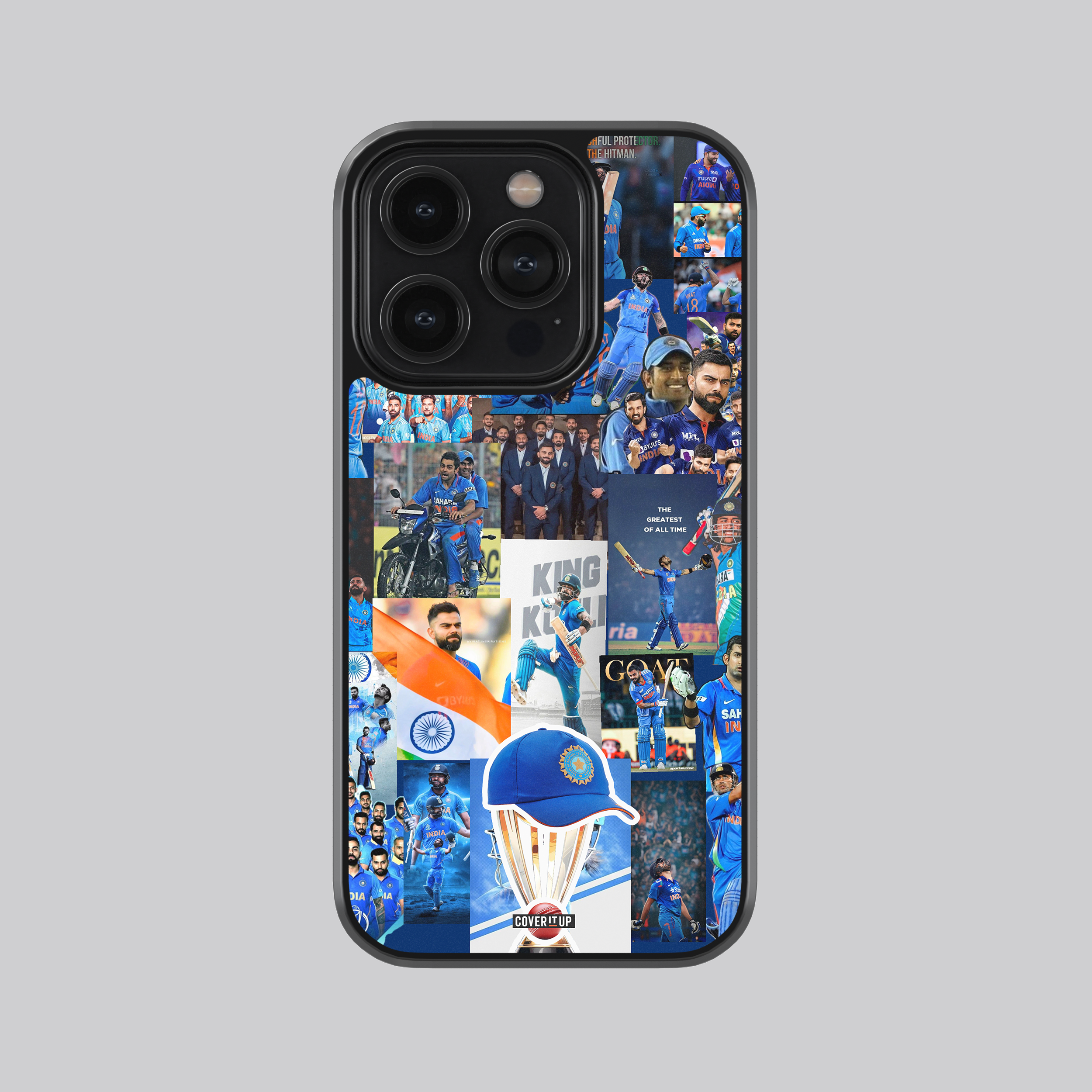 Cricket Team Collage Glass Case