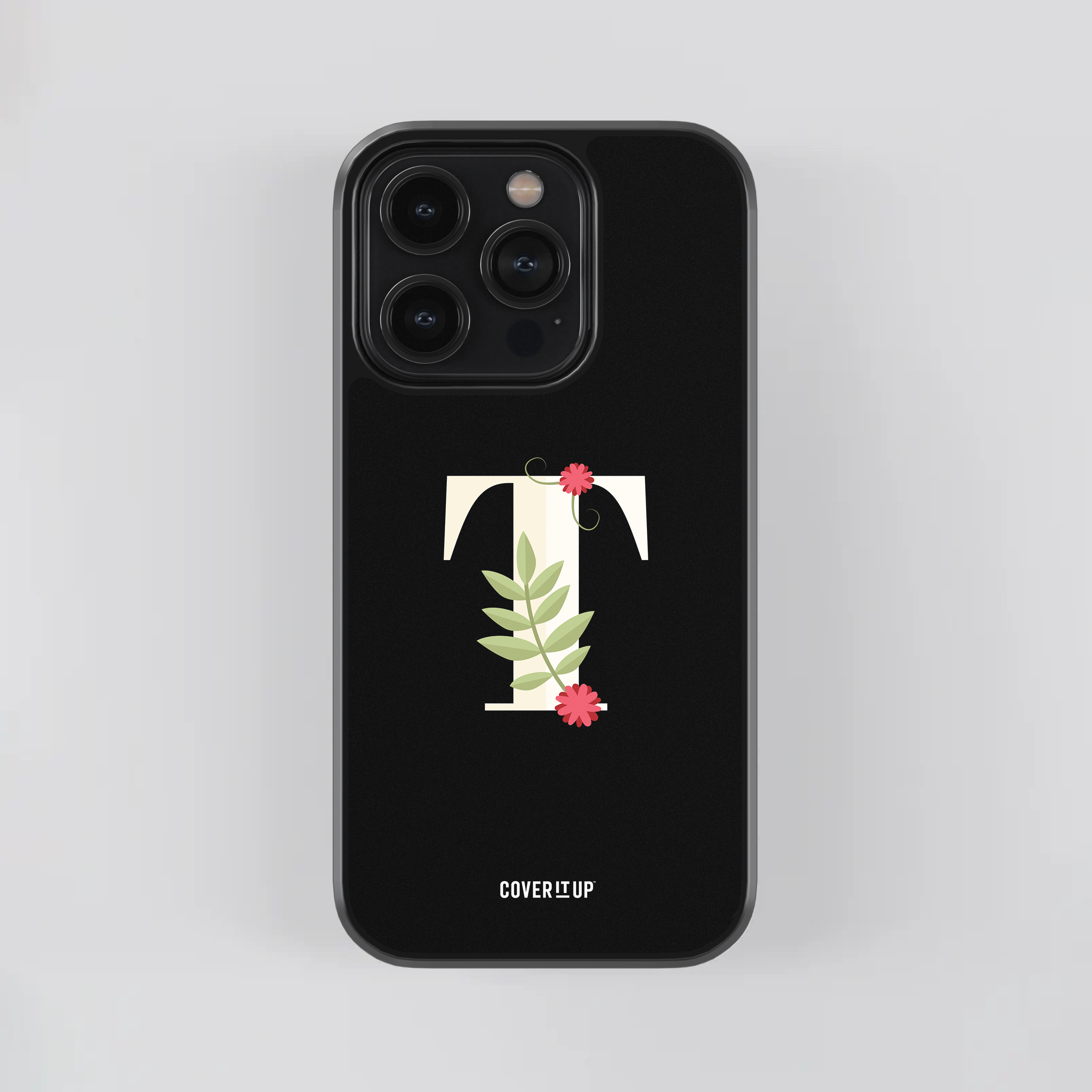 Limited Edition Floral Initial Glass Case
