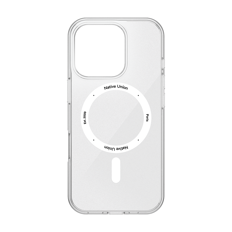 Native Union (Re)Clear Case for iPhone 16 Series The transparent recycled iPhone case with built-in magnets