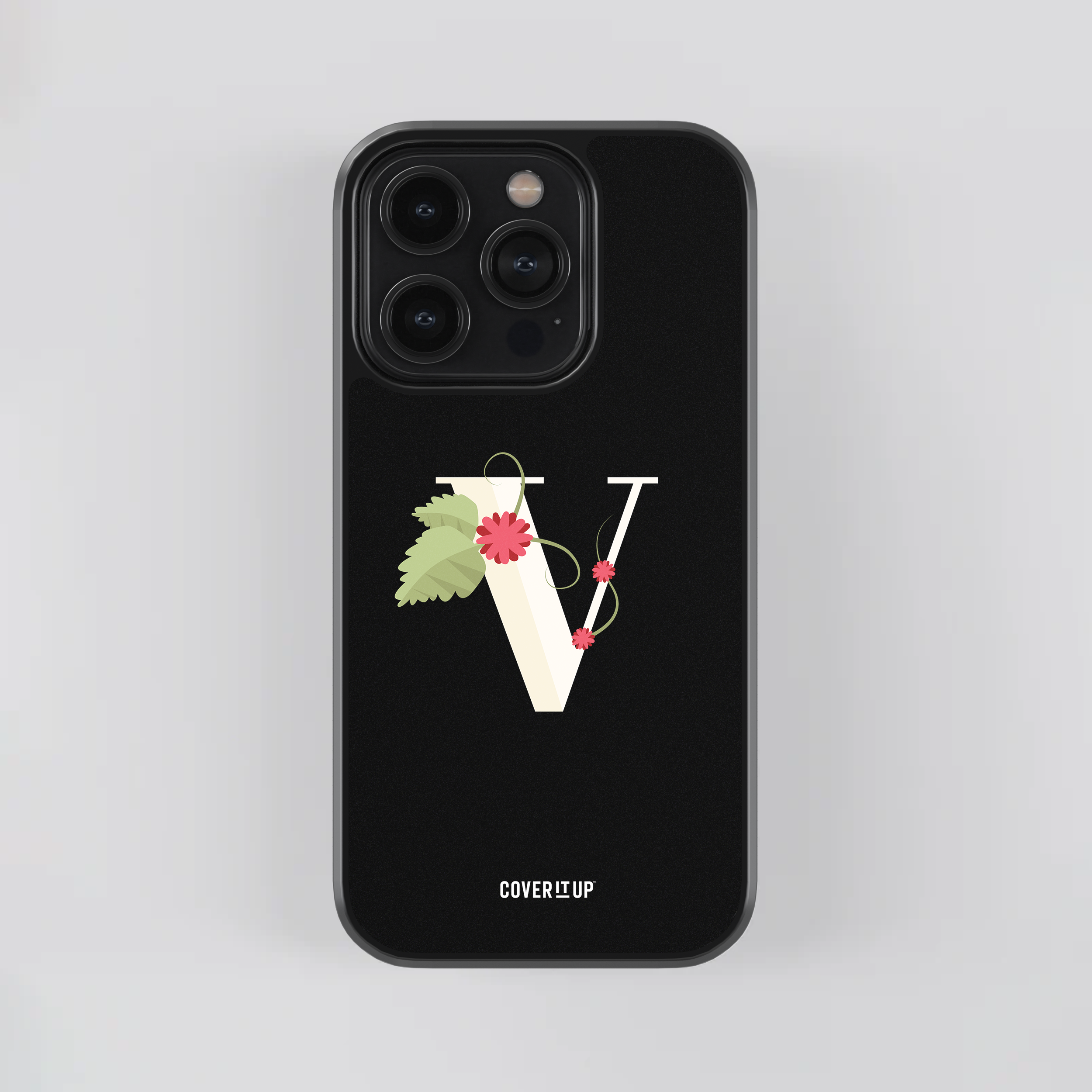 Limited Edition Floral Initial Glass Case