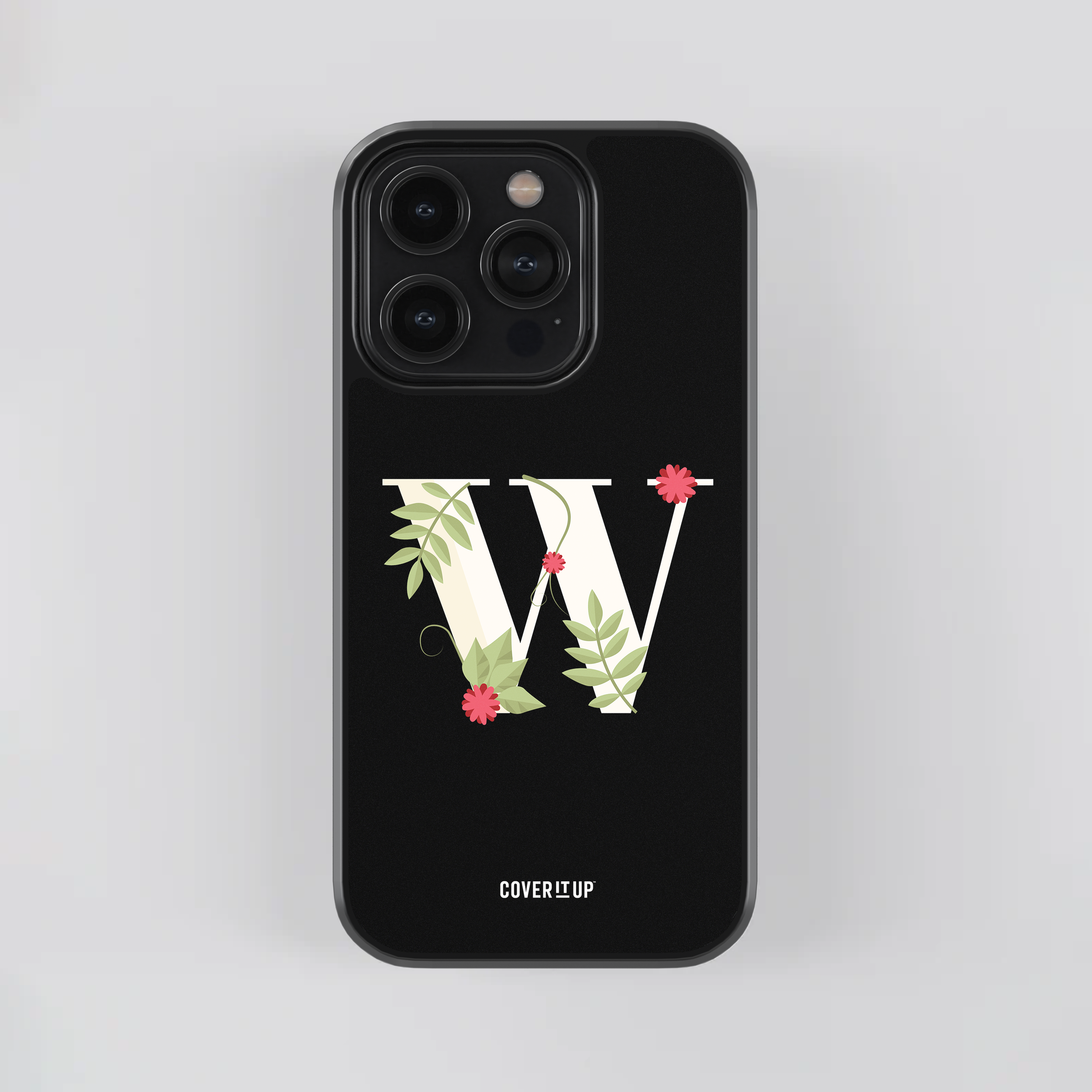 Limited Edition Floral Initial Glass Case
