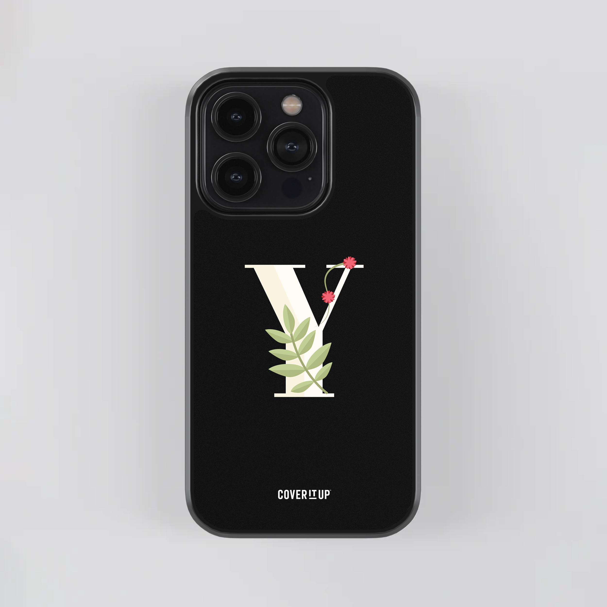 Limited Edition Floral Initial Glass Case
