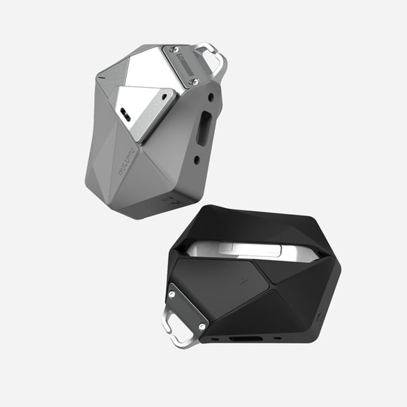 Aulumu A09 Geometric Case for AirPods Pro 1/2 | Lock & Lanyard