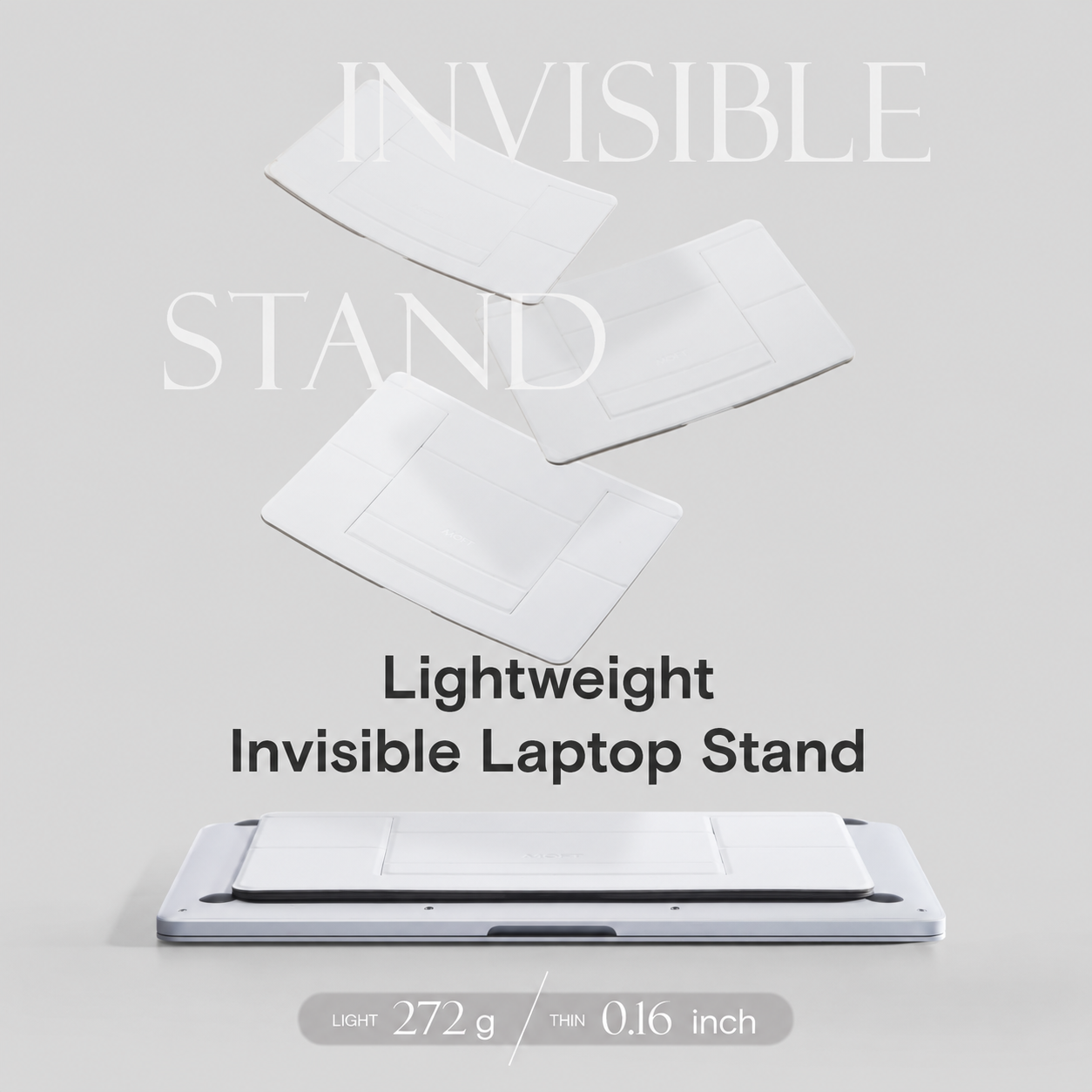 MOFT Invisible Laptop Stand - Macbook and Laptops Without Bottom-Vent- Compatible With Laptops up to-15.6 inch