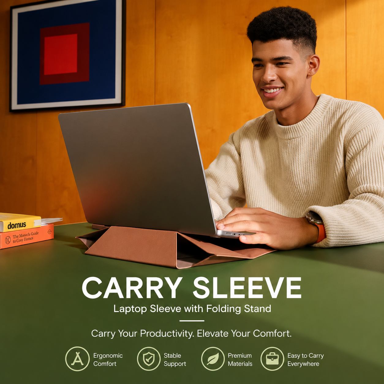 MOFT Ultra-Slim Laptop carry Sleeve: Elevate Your MacBook Experience with Expandable Storage, Adjustable Angles Compatible From -13.3 - 16 inch
