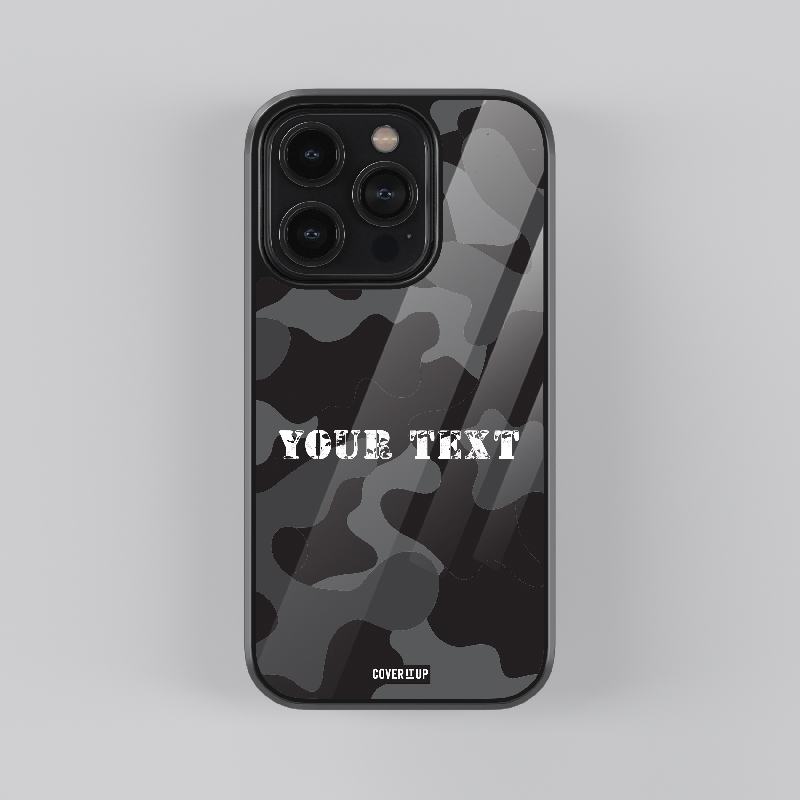 Customise Midnight Camo Glass Case