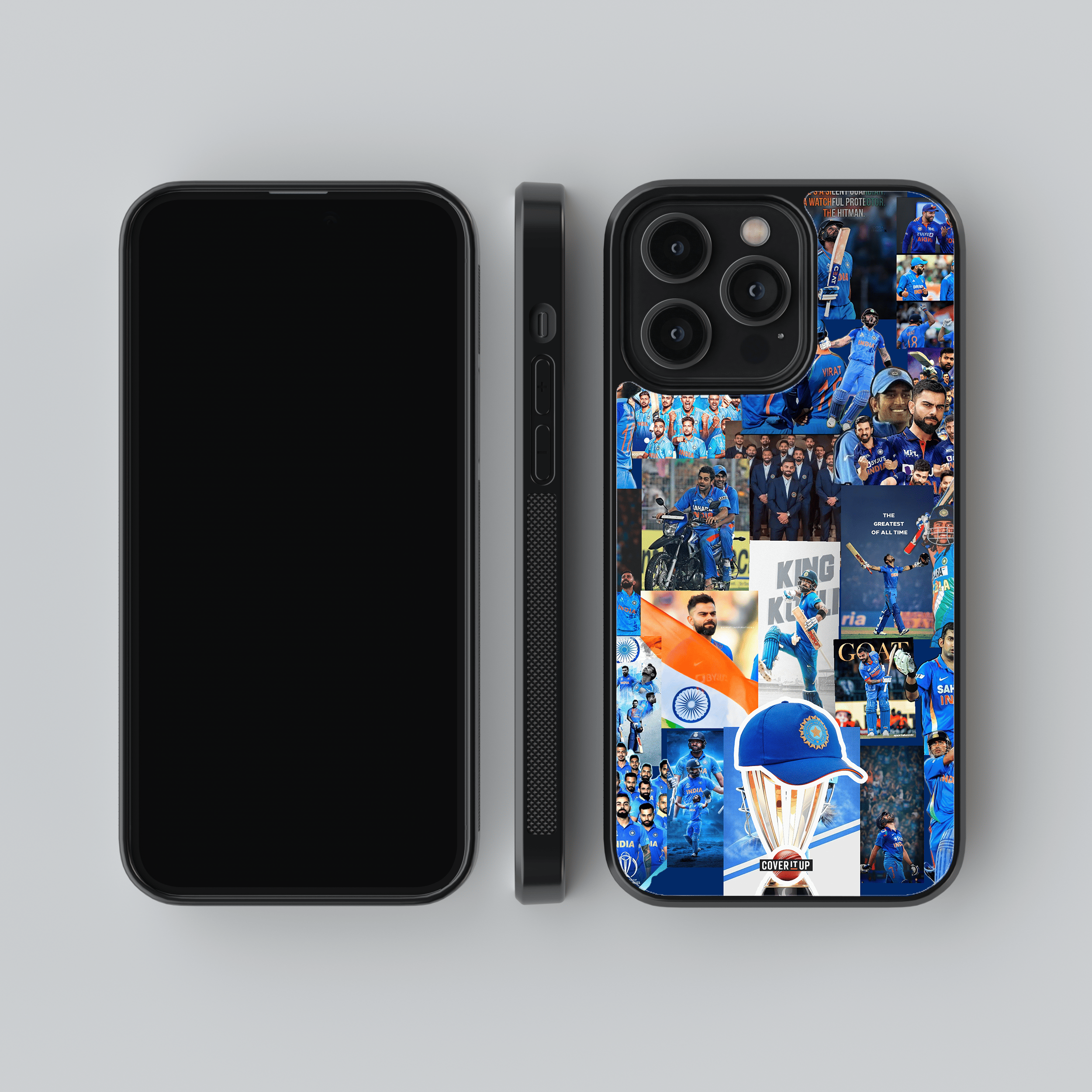 Cricket Team Collage Glass Case