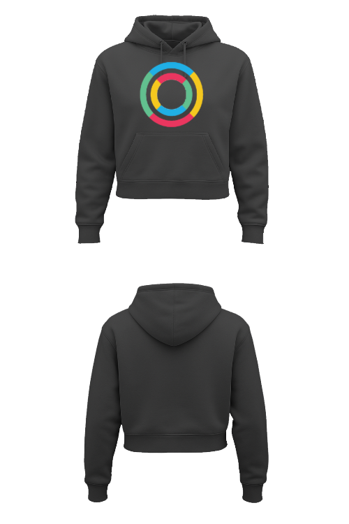 Customise women's pure cotton cropped hoodie (Customized)