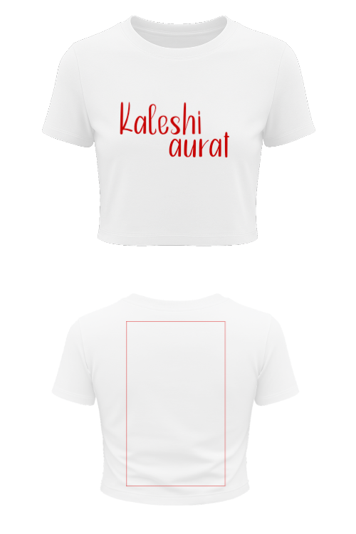Customise Women’s pure cotton crop top half Sleeve (Customized)
