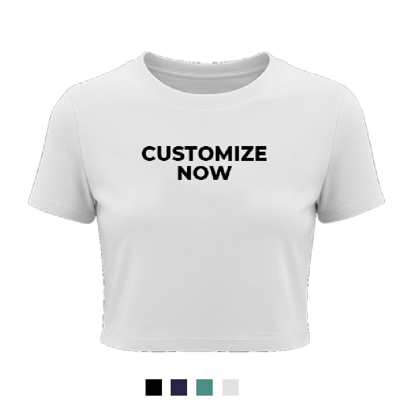 Customise Women’s pure cotton crop top half Sleeve