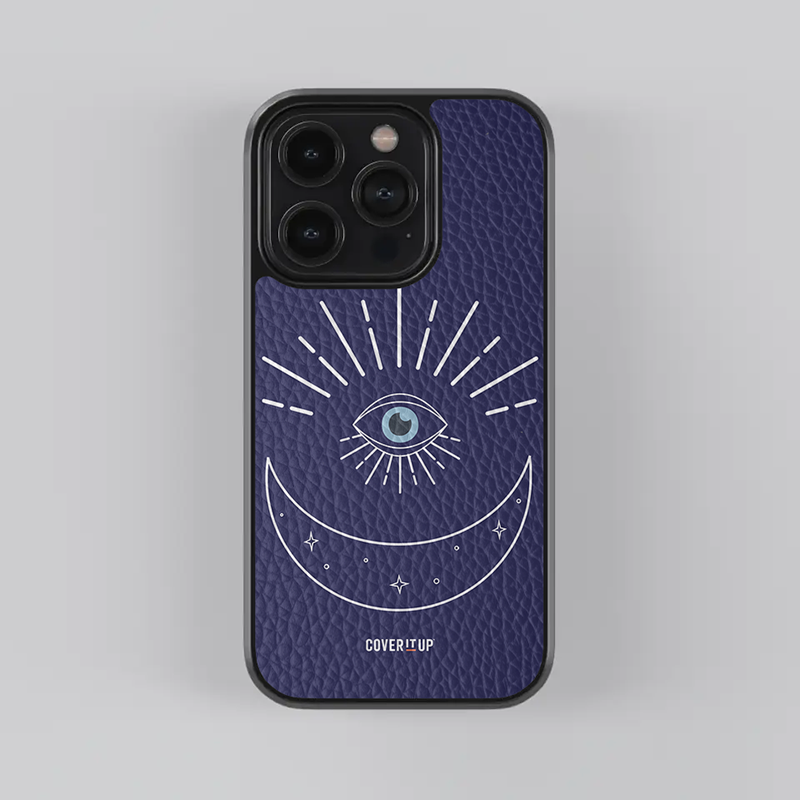 Evil Eye Moon Leather Case