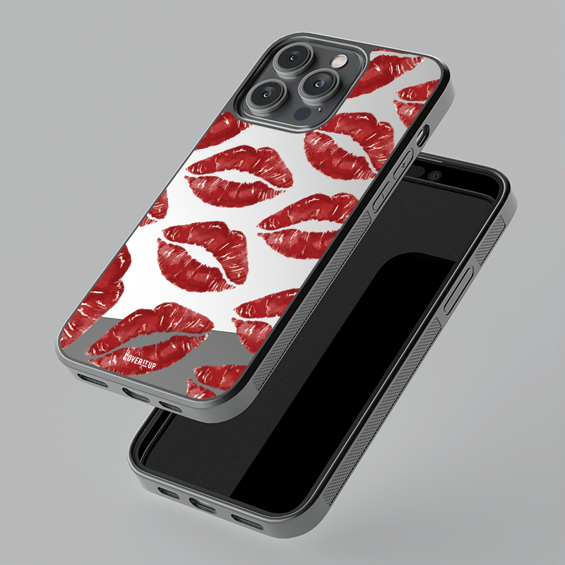 Crimson Lips Mirror Phone Case