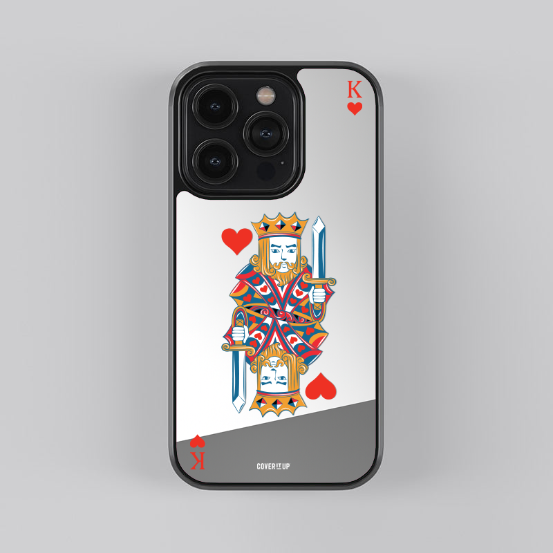 King And Queen Of Hearts Couple Mirror Phone Case