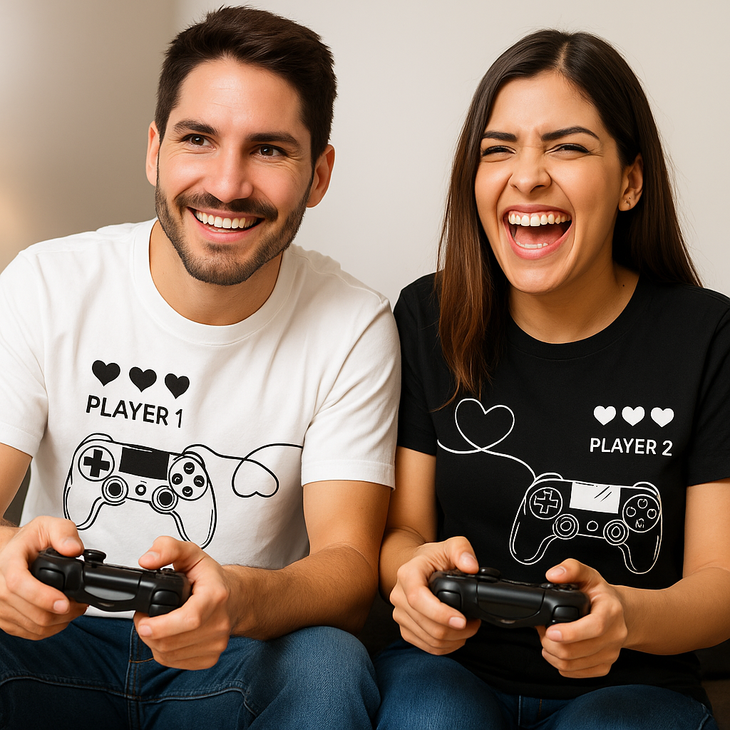 Gamer Love Couple T-Shirts