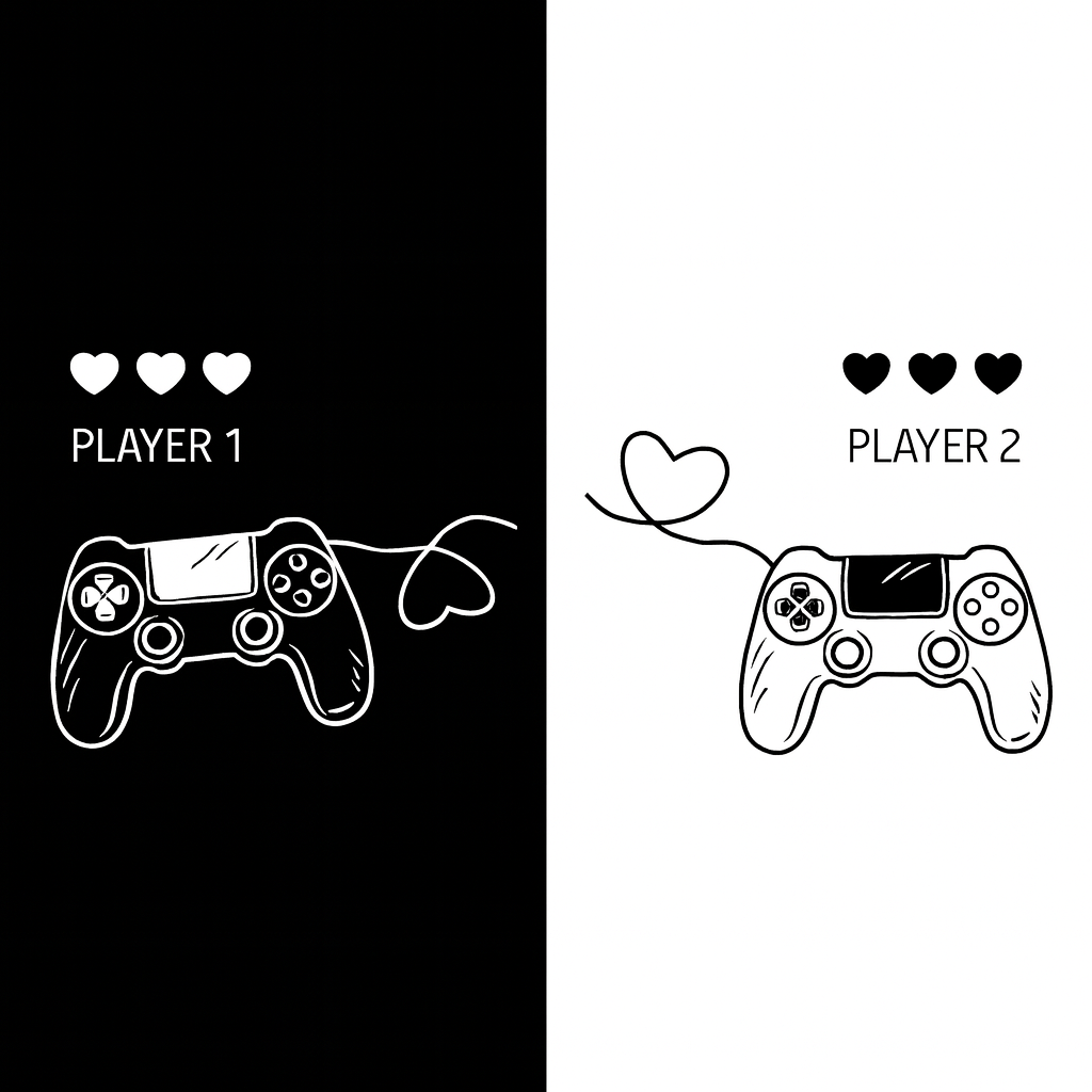 Gamer Love Couple T-Shirts