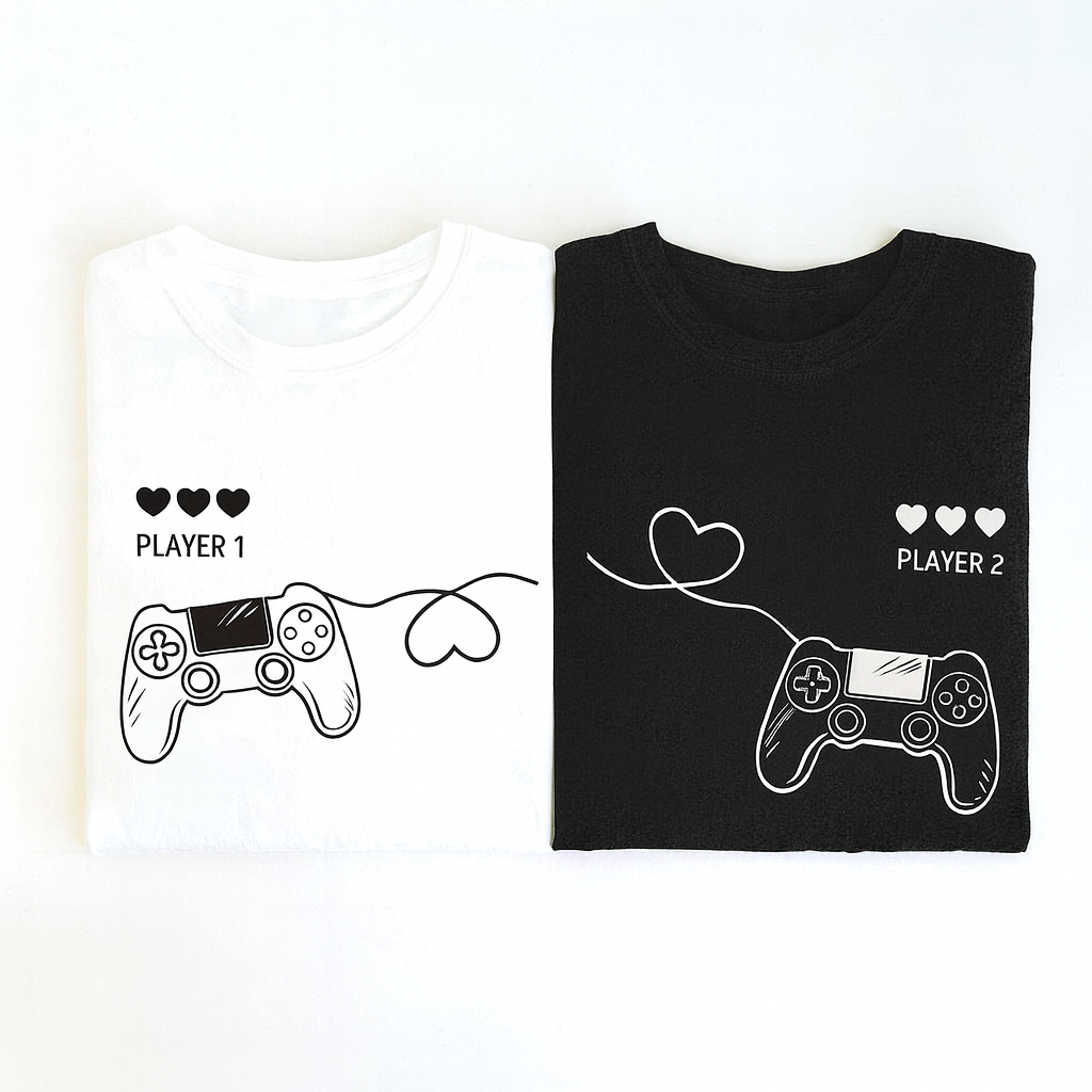 Gamer Love Couple T-Shirts