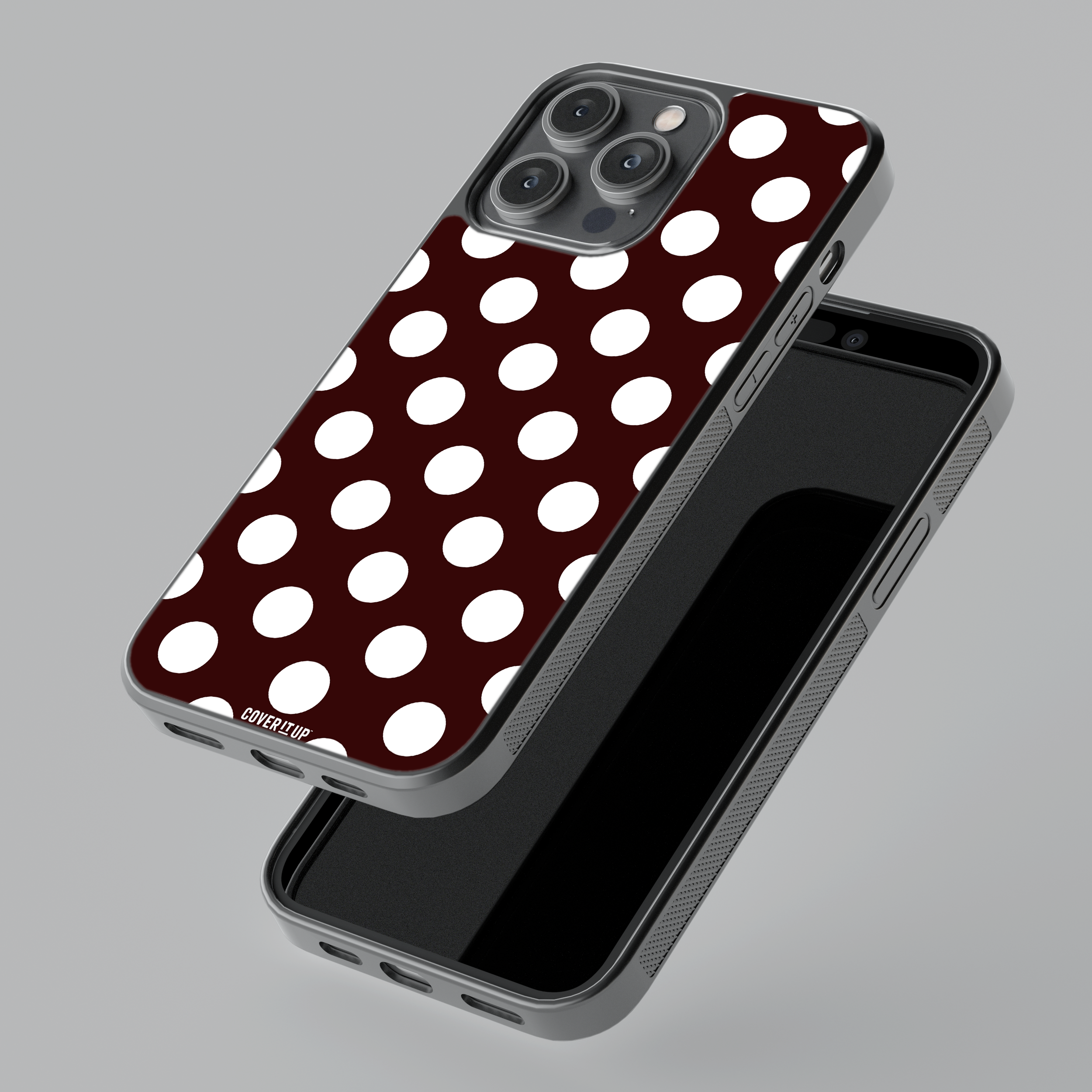Cocoa Polka Glass Case