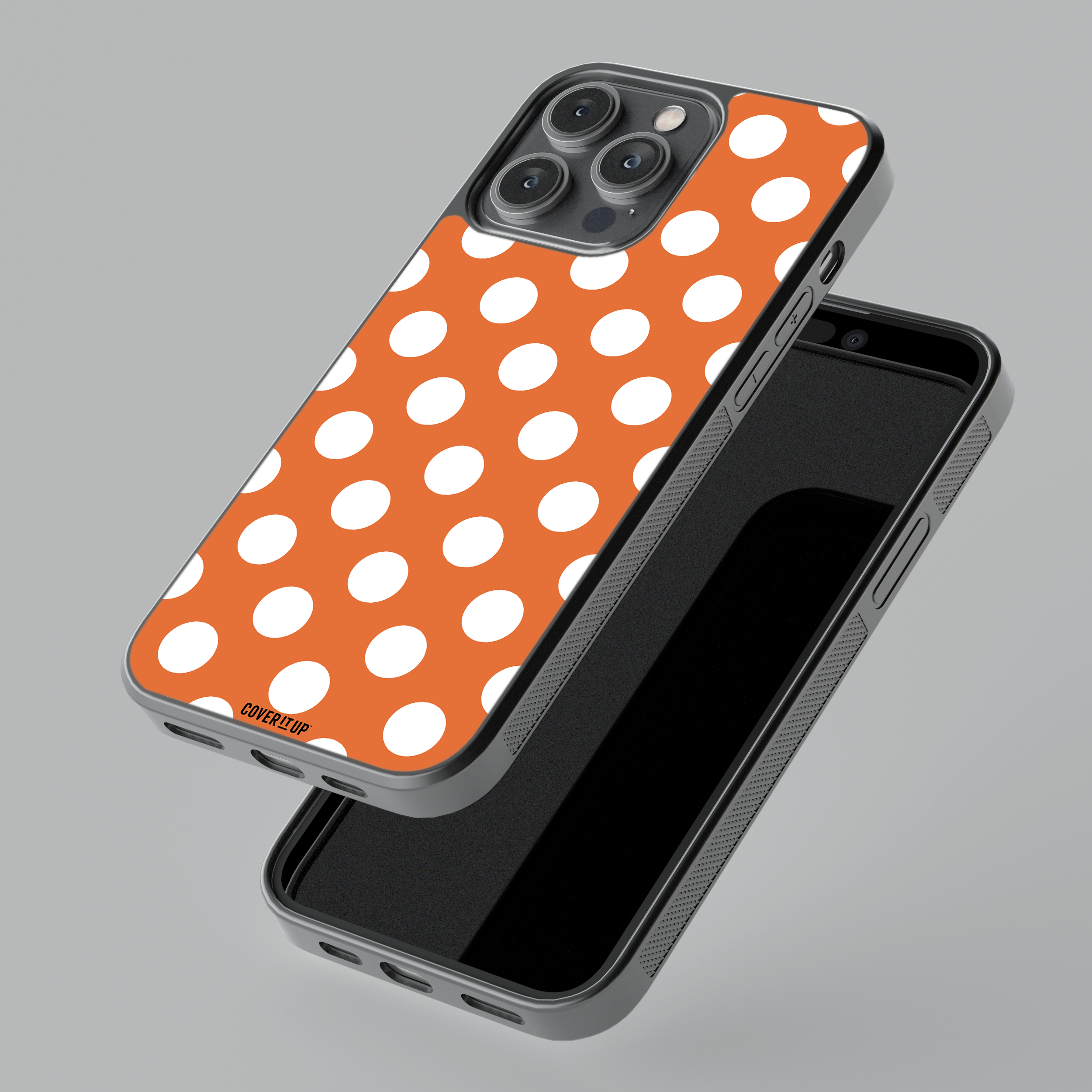 Tangerine Polka Glass Case