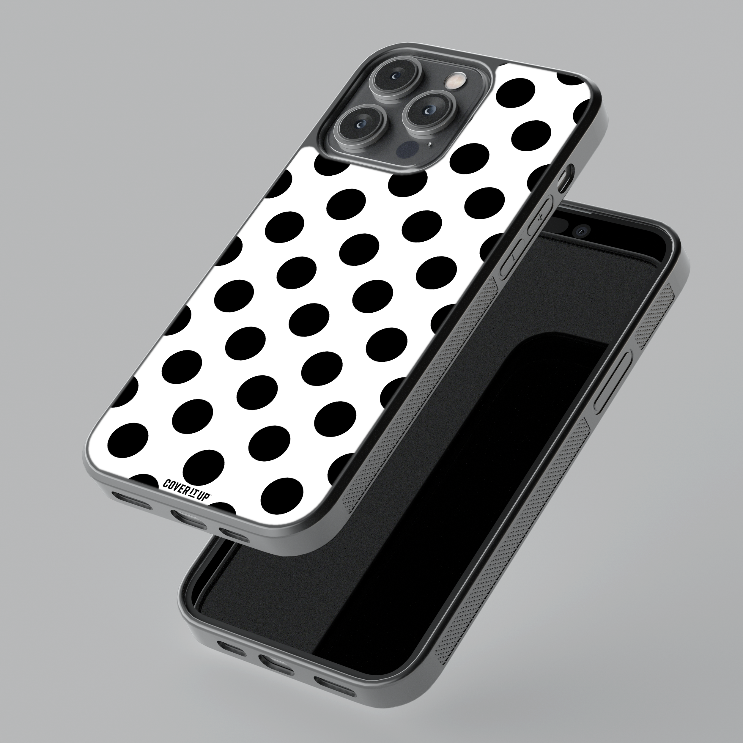 Classic White Polka Dots Glass Case