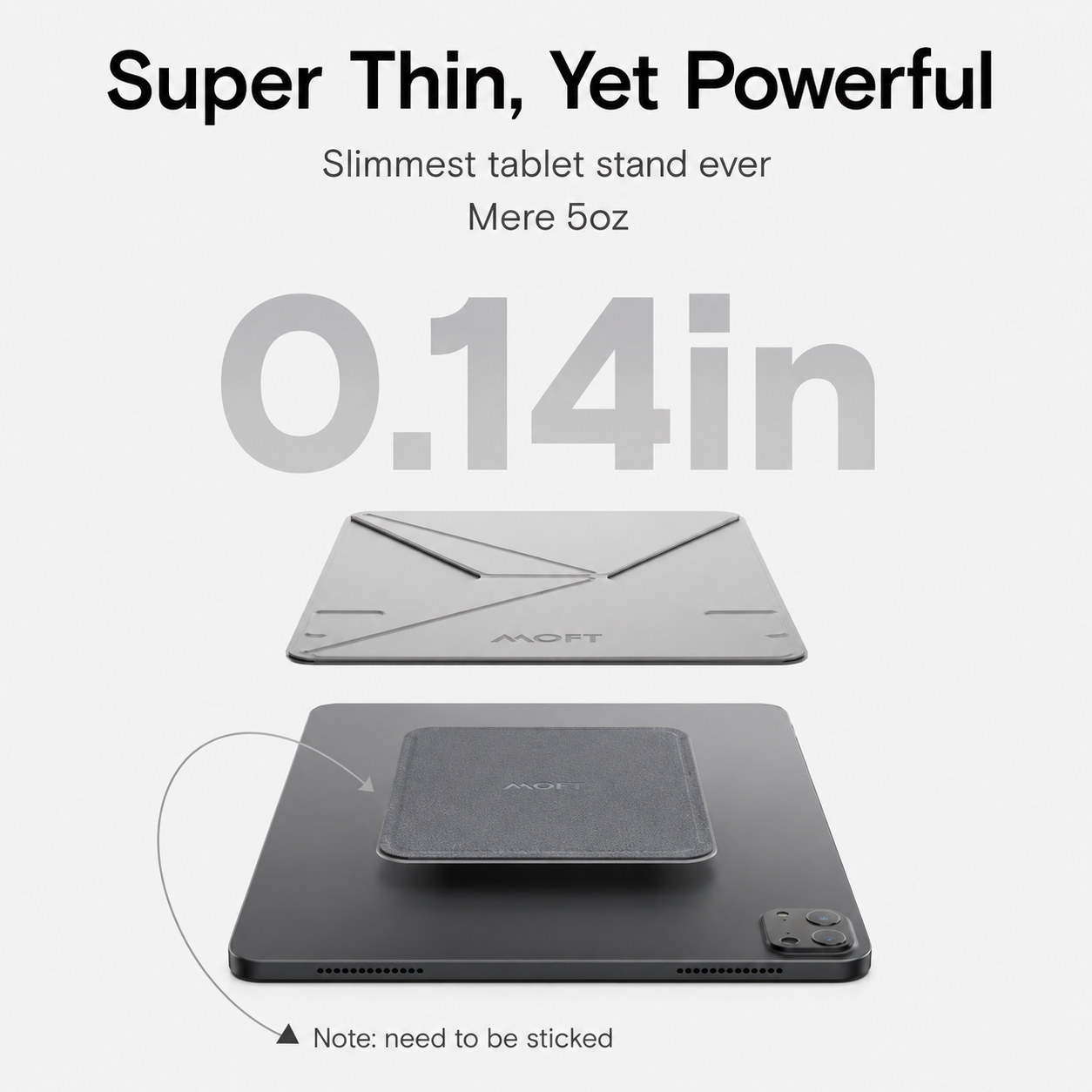MOFT Snap Tablet Stand Slim & Invisible Most Adjustable, Compatible with Ipads & Tablets From- "7.9 - 12.9"