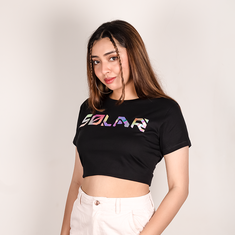 Customise your Holographic Foil Crop Top