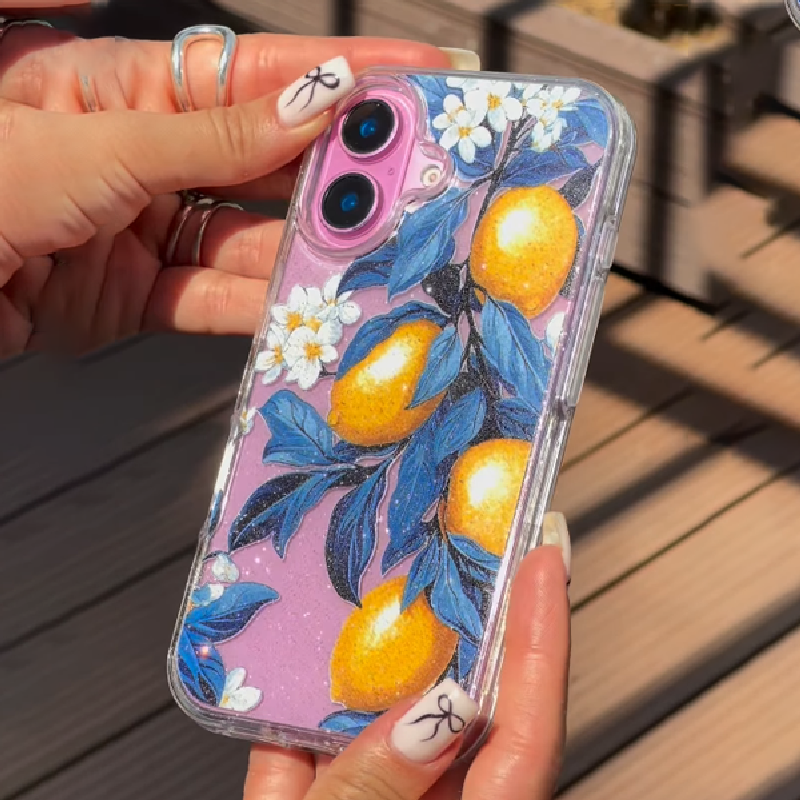 Lemon With Leaf Clear Silicone Case